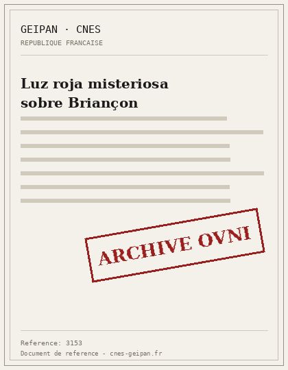 Luz roja misteriosa sobre Briançon