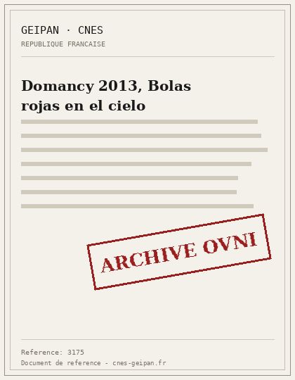 Domancy 2013, Bolas rojas en el cielo
