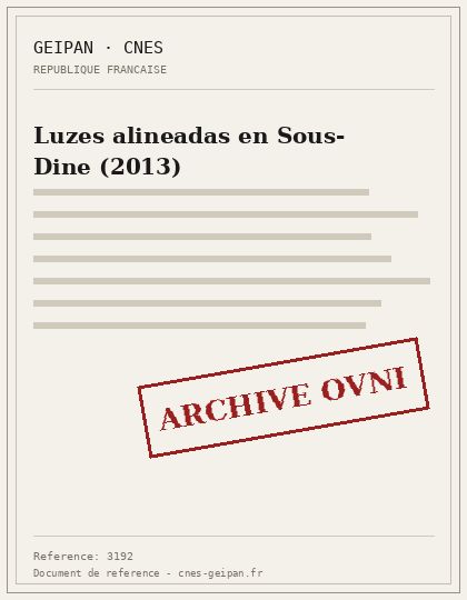 Luzes alineadas en Sous-Dine (2013)