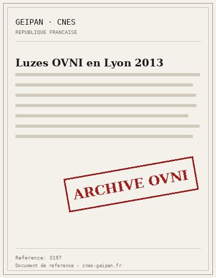 Luzes OVNI en Lyon 2013