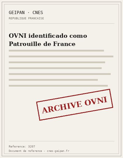 OVNI identificado como Patrouille de France