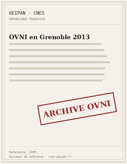 OVNI en Grenoble 2013