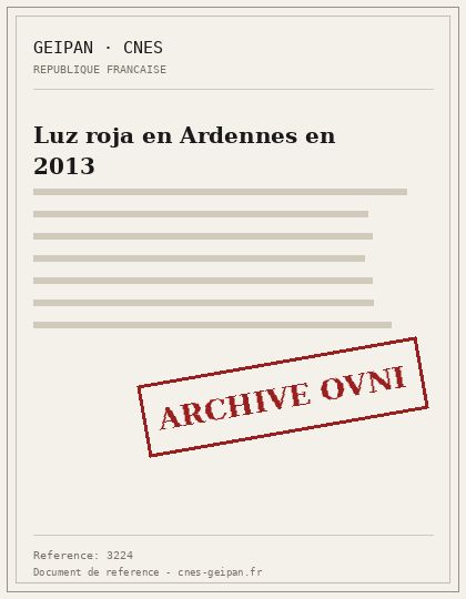 Luz roja en Ardennes en 2013