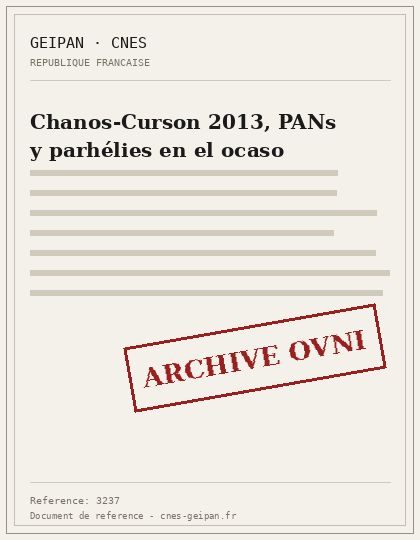 Chanos-Curson 2013, PANs y parhélies en el ocaso