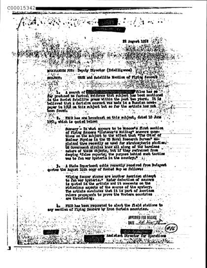 CIA y documentos OVNI