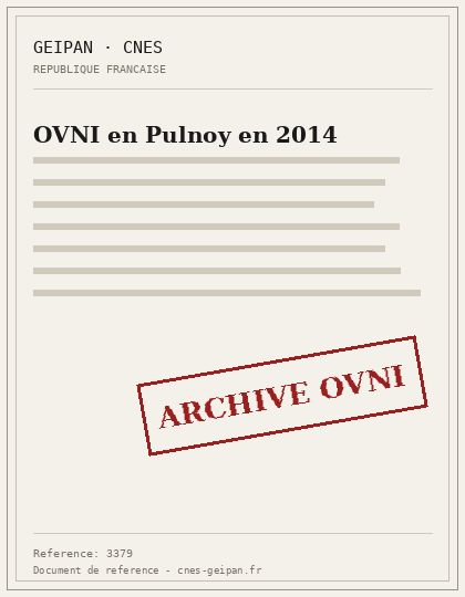 OVNI en Pulnoy en 2014