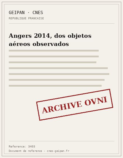 Angers 2014, dos objetos aéreos observados