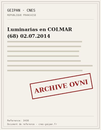 Luminarias en COLMAR (68) 02.07.2014