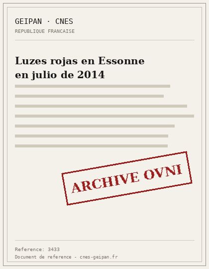 Luzes rojas en Essonne en julio de 2014