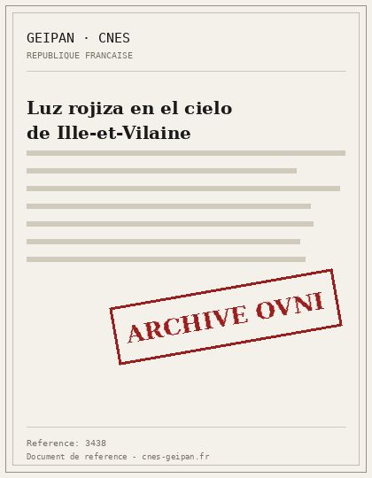 Luz rojiza en el cielo de Ille-et-Vilaine