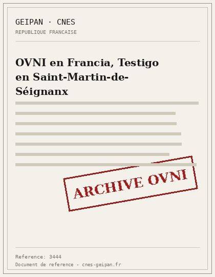 OVNI en Francia, Testigo en Saint-Martin-de-Séignanx