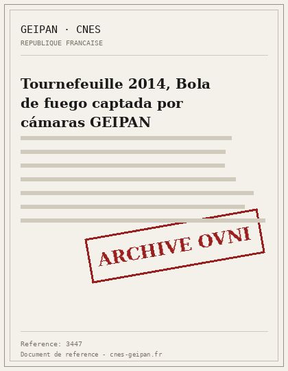 Tournefeuille 2014, Bola de fuego captada por cámaras GEIPAN