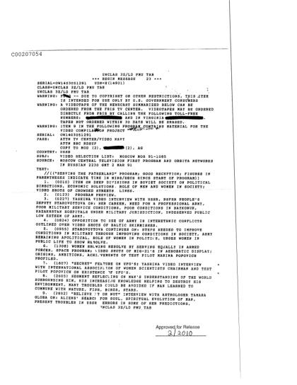 Documentos OVNI de la CIA