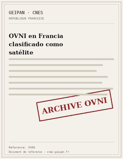OVNI en Francia clasificado como satélite