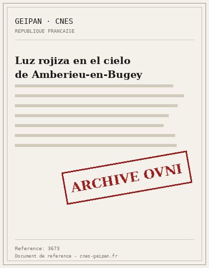 Luz rojiza en el cielo de Amberieu-en-Bugey
