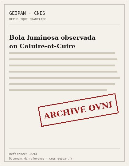 Bola luminosa observada en Caluire-et-Cuire