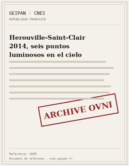 Herouville-Saint-Clair 2014, seis puntos luminosos en el cielo