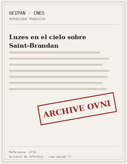 Luzes en el cielo sobre Saint-Brandan