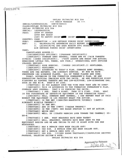 Documentos de la CIA sobre OVNI