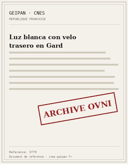 Luz blanca con velo trasero en Gard