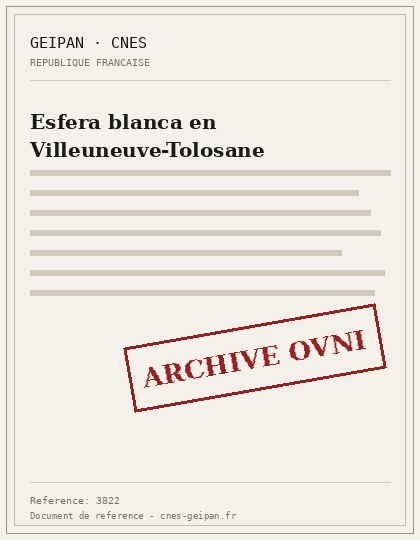 Esfera blanca en Villeuneuve-Tolosane