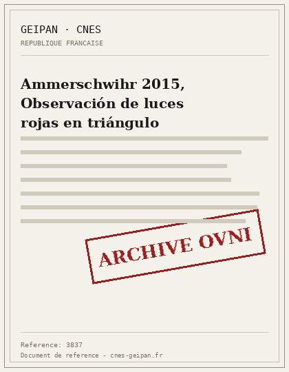 Ammerschwihr 2015, Observación de luces rojas en triángulo