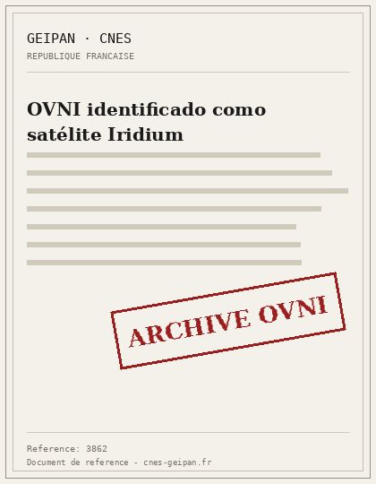 OVNI identificado como satélite Iridium