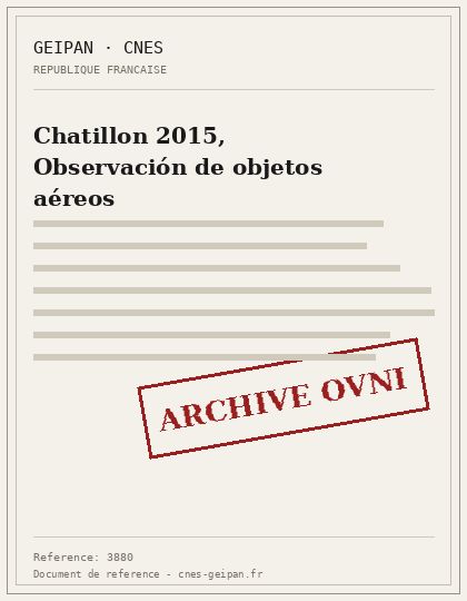 Chatillon 2015, Observación de objetos aéreos