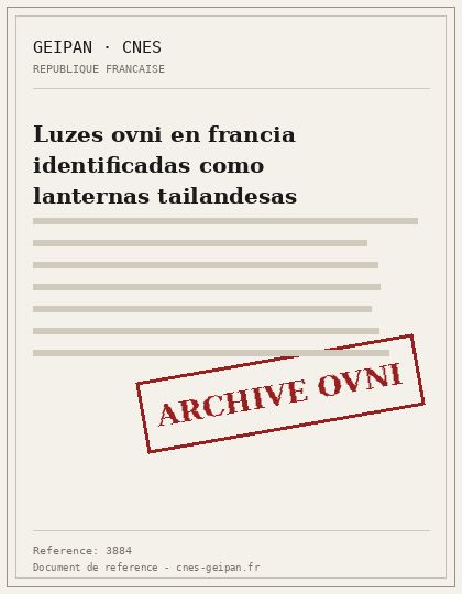 Luzes ovni en francia identificadas como lanternas tailandesas