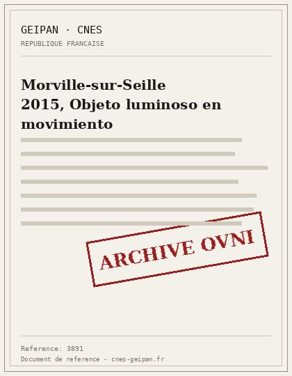 Morville-sur-Seille 2015, Objeto luminoso en movimiento