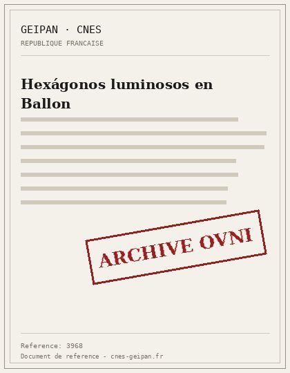 Hexágonos luminosos en Ballon