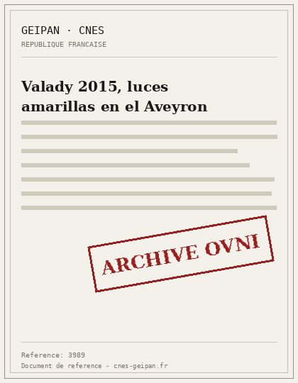 Valady 2015, luces amarillas en el Aveyron