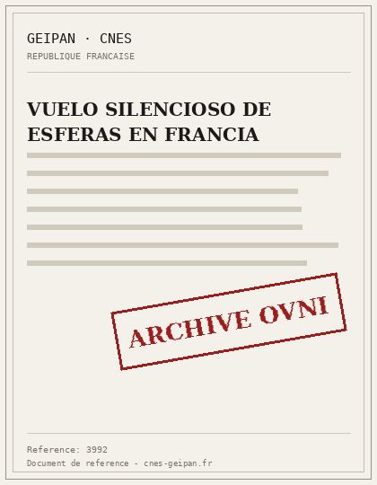 VUELO SILENCIOSO DE ESFERAS EN FRANCIA