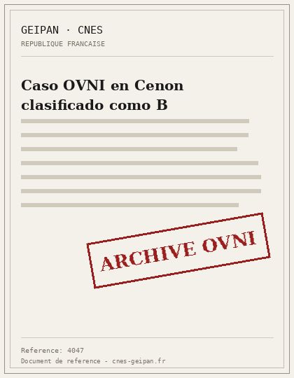 Caso OVNI en Cenon clasificado como B