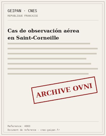 Cas de observación aérea en Saint-Corneille