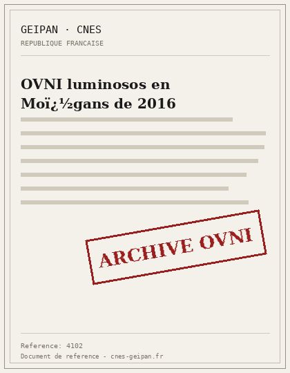 OVNI luminosos en Moï¿½gans de 2016