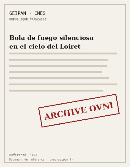 Bola de fuego silenciosa en el cielo del Loiret