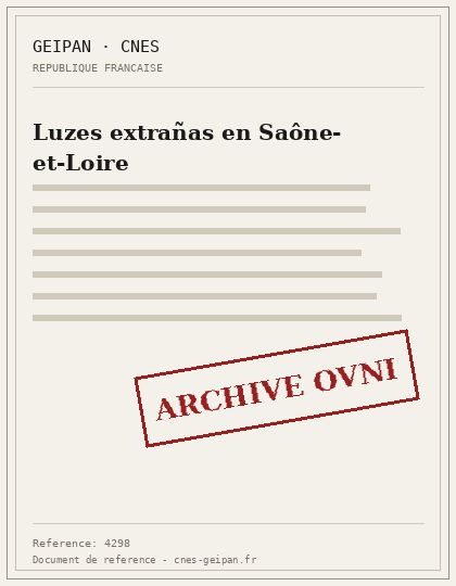 Luzes extrañas en Saône-et-Loire