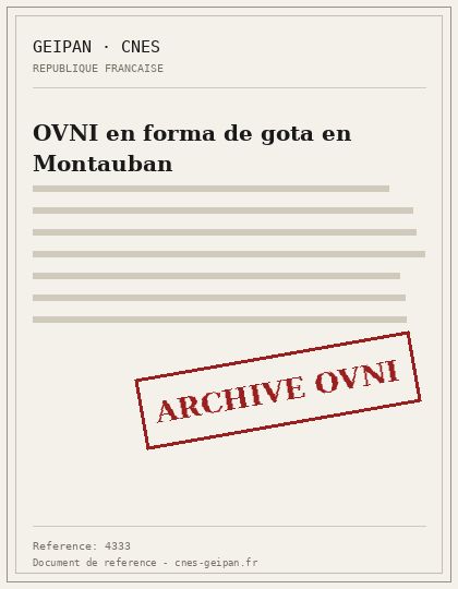OVNI en forma de gota en Montauban