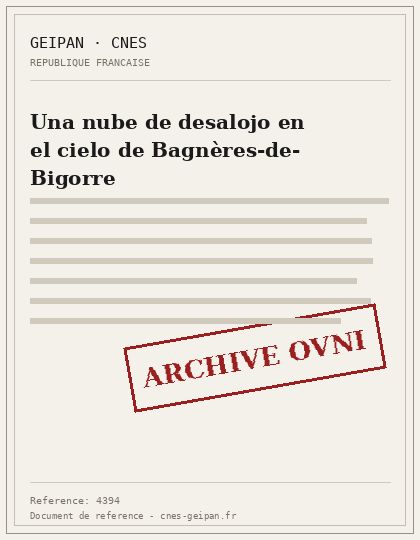 Una nube de desalojo en el cielo de Bagnères-de-Bigorre