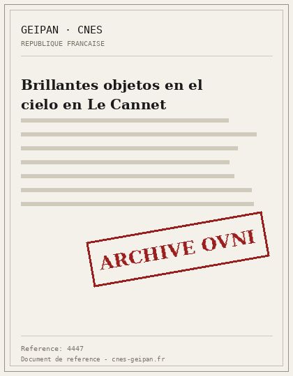 Brillantes objetos en el cielo en Le Cannet