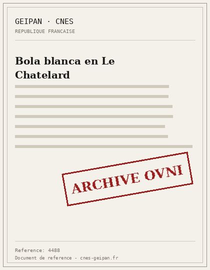 Bola blanca en Le Chatelard