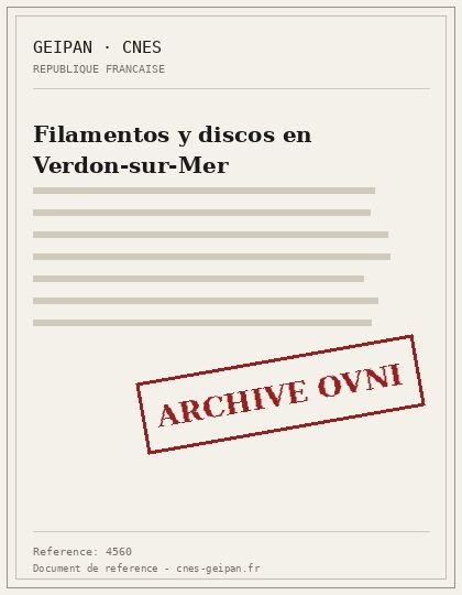 Filamentos y discos en Verdon-sur-Mer