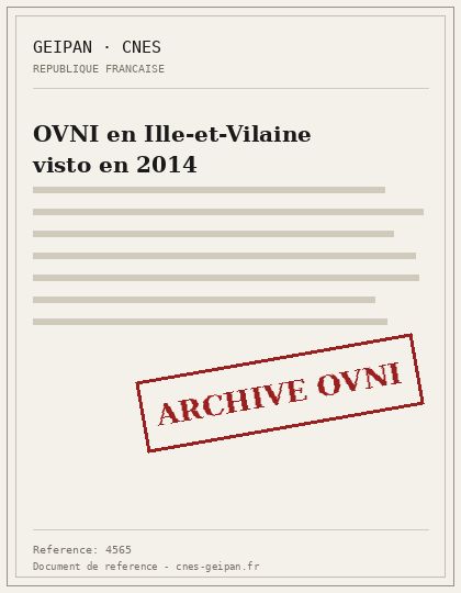 OVNI en Ille-et-Vilaine visto en 2014