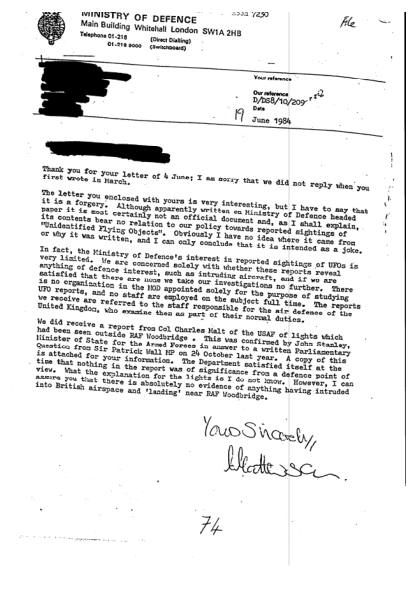 Archivos OVNI británicos desclasificados