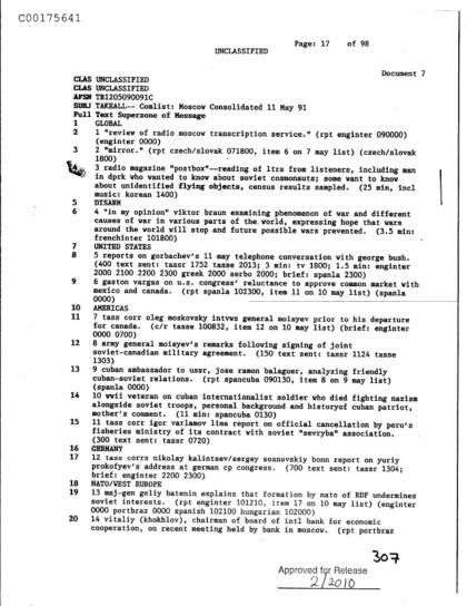 Documentos OVNI de la CIA