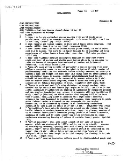 Documentos Soviéticos sobre Relaciones Internacionales en 1990
