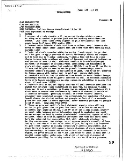 Documentos Soviéticos sobre el Golfo Pérsico