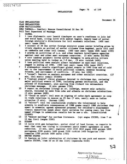 OVNI en documentos de la CIA