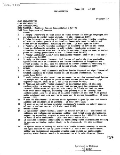 Documentos de la CIA sobre OVNI